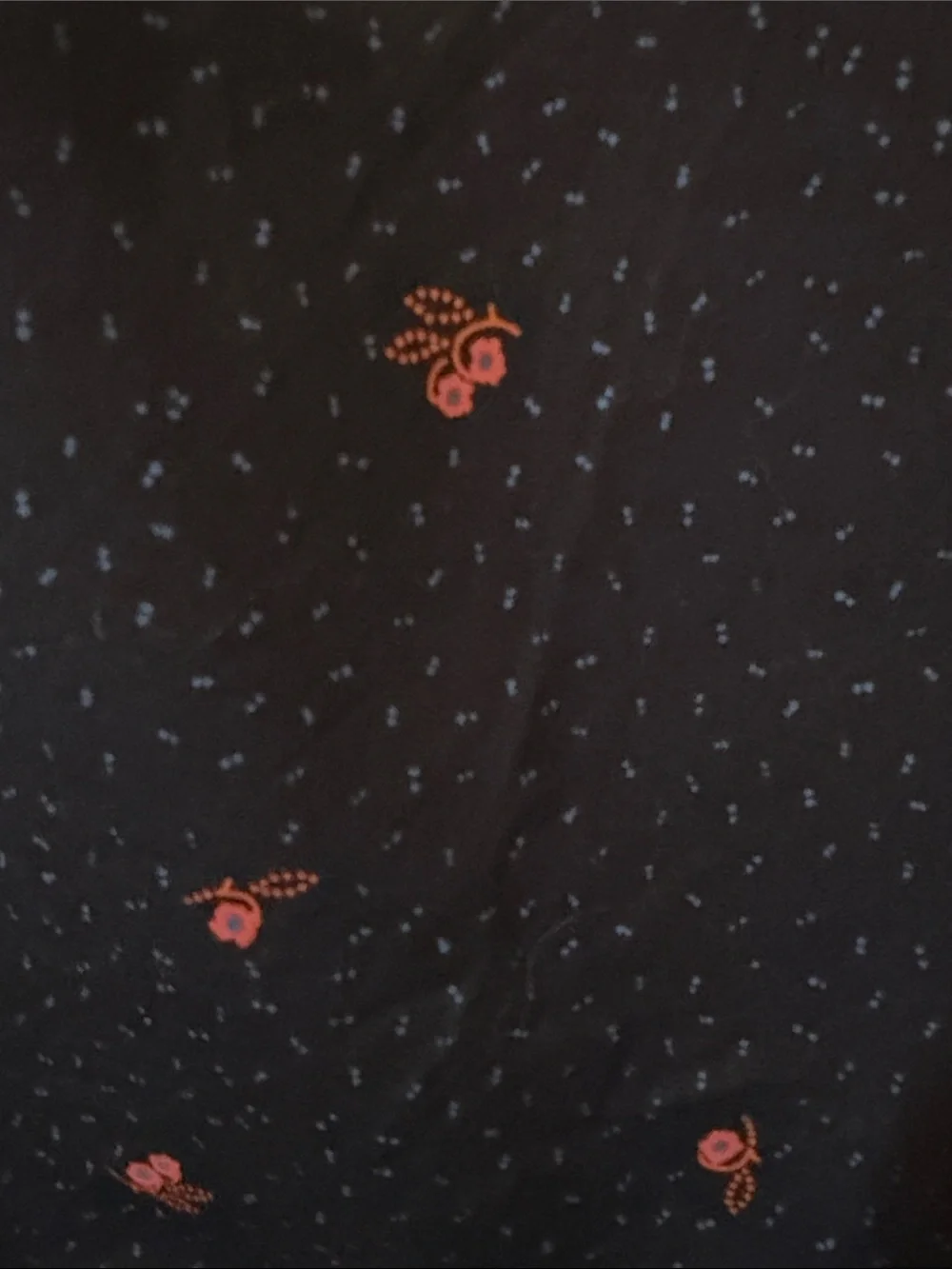 J. Crew  Button-Down Shirt with Red Micro Floral Motif